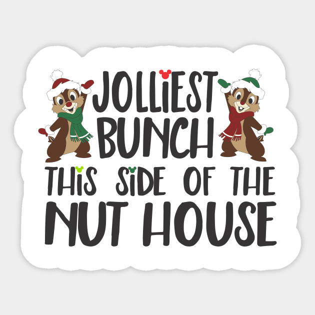 This side of the nut house Sticker by Make it Festive